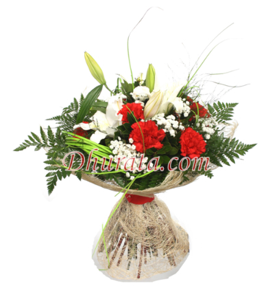 Bouquet of carnations and lilies