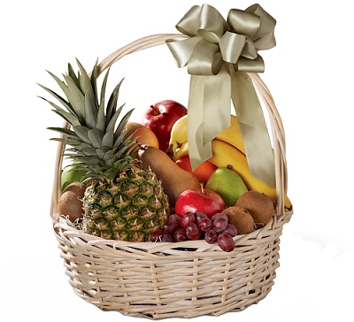 Basket with fruits of the season