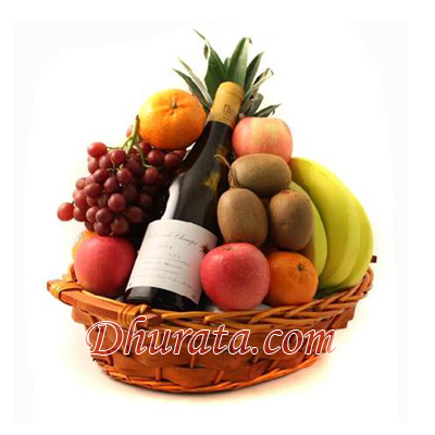 Season fruits and Wine