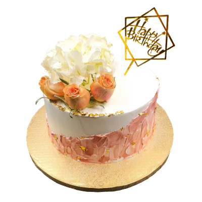 Flowers decor cake