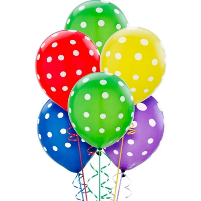 6 Rainbown Balloons