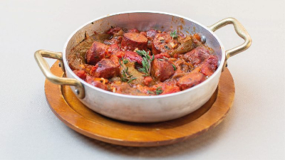Village sausage with peppers
