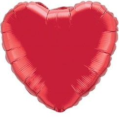 Red heart shaped balloon